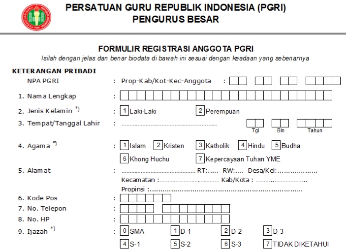 Pendaftaran PGRI Pinrang - Persatuan Guru Republik Indonesia Cabang Pinrang